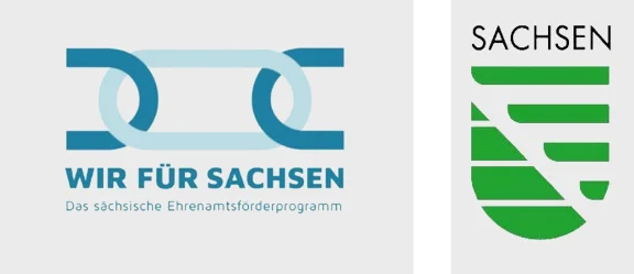 Logos Sachsen und Wir für Sachsen